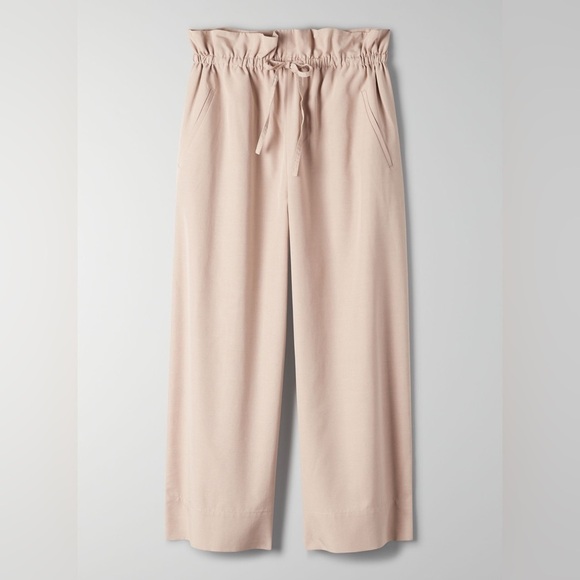 Aritzia The Group by Babaton Kerri Pant Wide Leg Neutral Minimalist Size Large - Picture 2 of 16